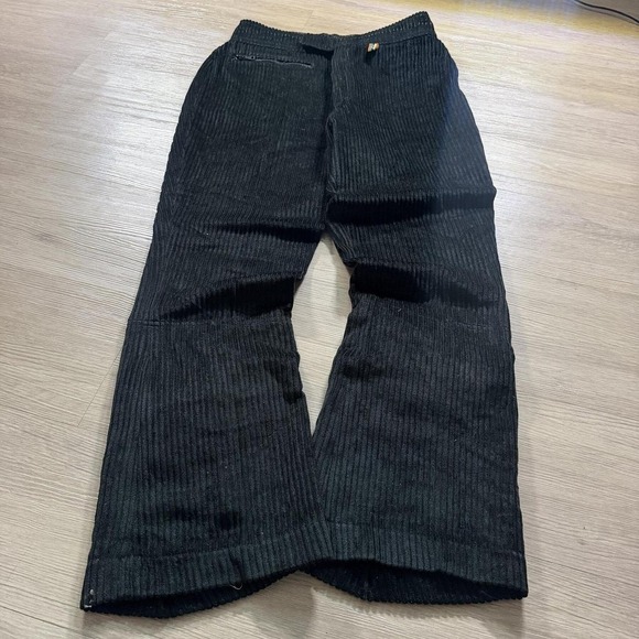 The Unbranded Brand Pants - 26x27 Black Corduroy Flared Bootcut Pants Y2K Indie